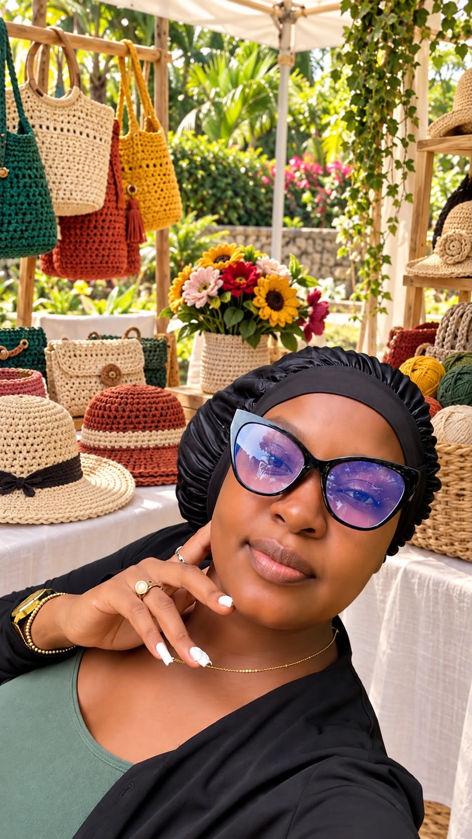 Créations crochet artisanales — sacs et chapeaux faits main