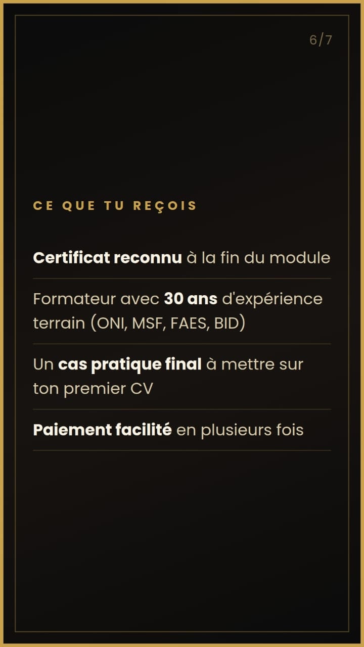Ce que tu reçois — avantages de la formation